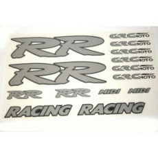 GRC RR Klistermärkeskit grå/svart