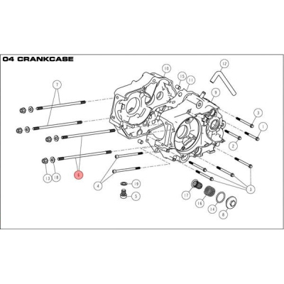 Pinnbult M8x223 Daytona Anima 150/190 4V